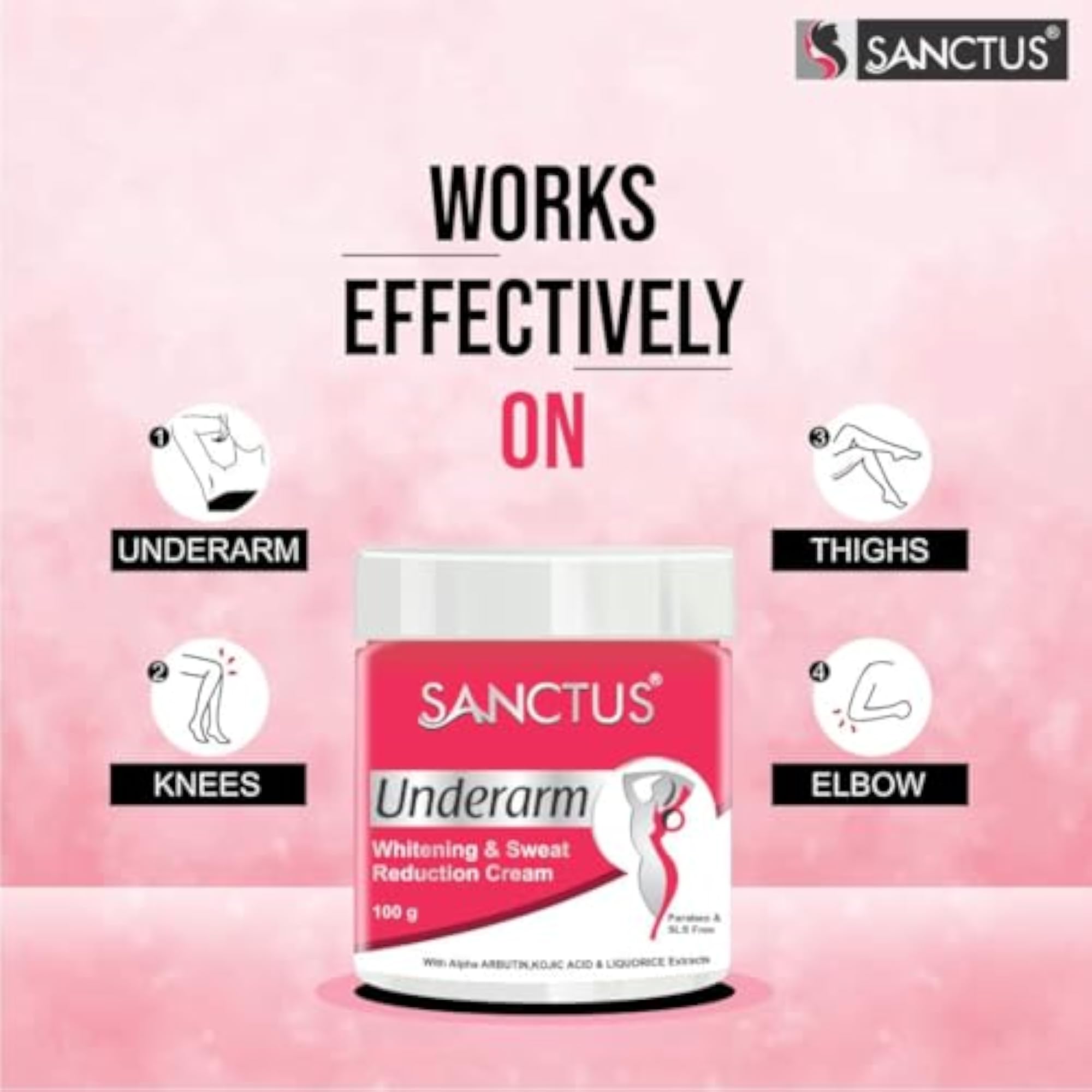 Underarm Whitening & Sweat Reduction Cream, Advanced Formula